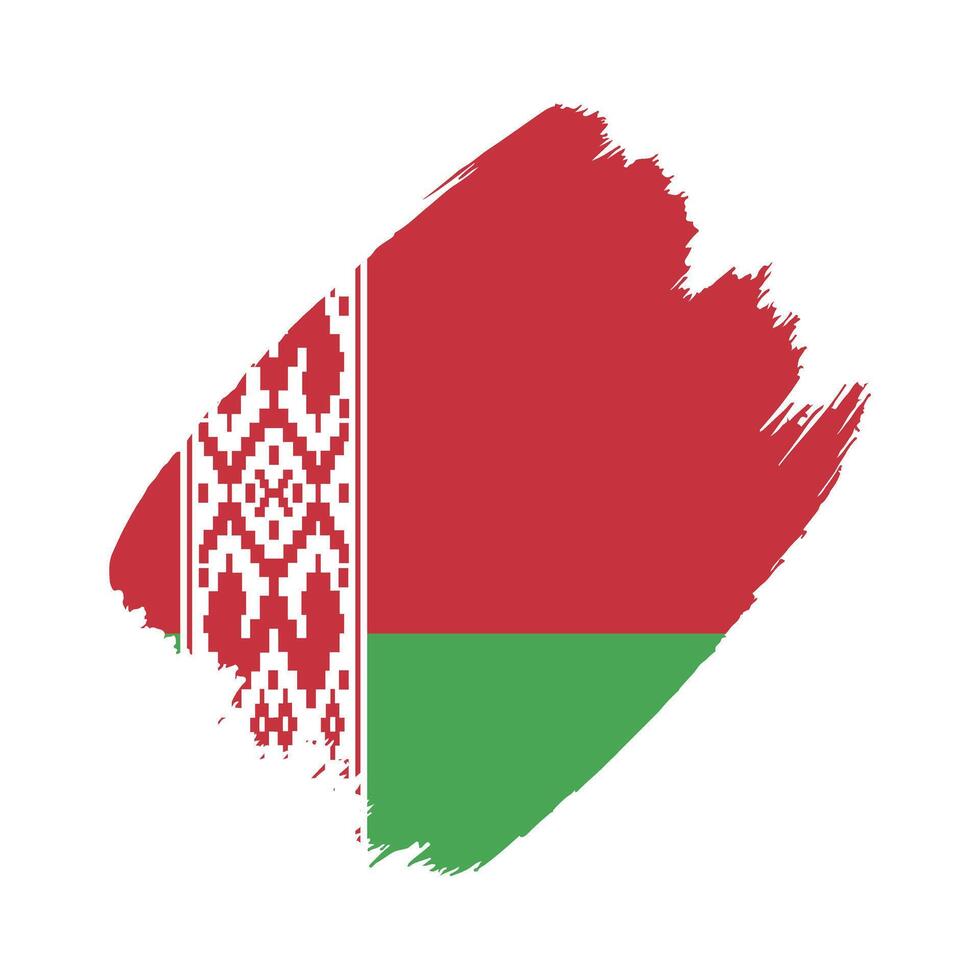 Belarus flag in a flat grunge design background vector