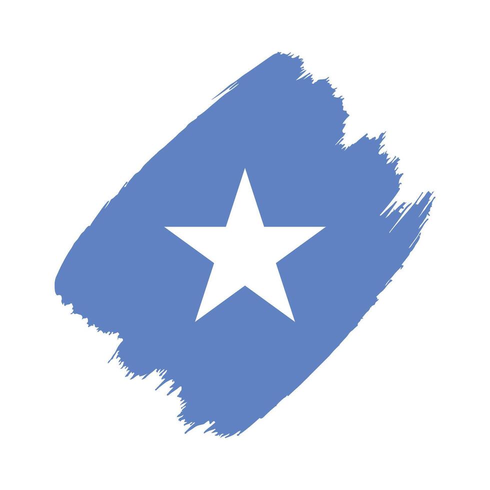 Somalia flag in a flat grunge design background vector