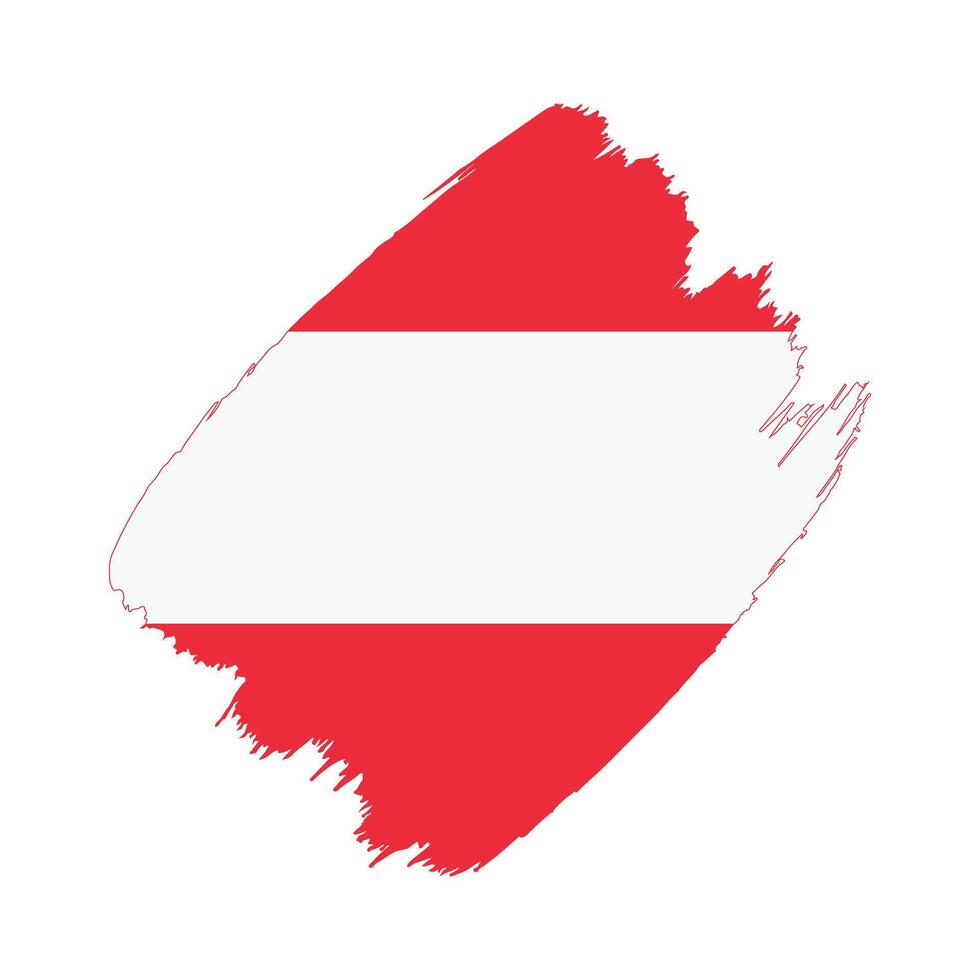 Austria flag in a flat grunge design background vector