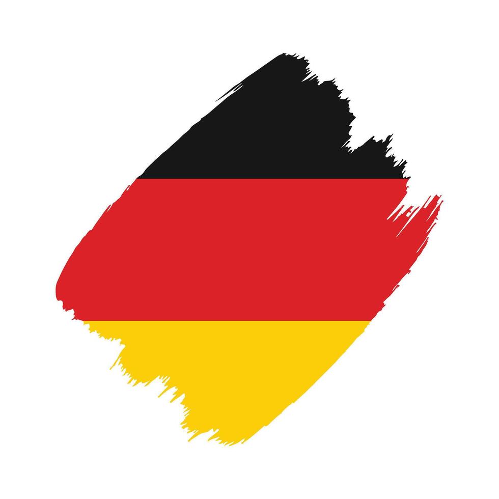 Germany flag in a flat grunge design background vector