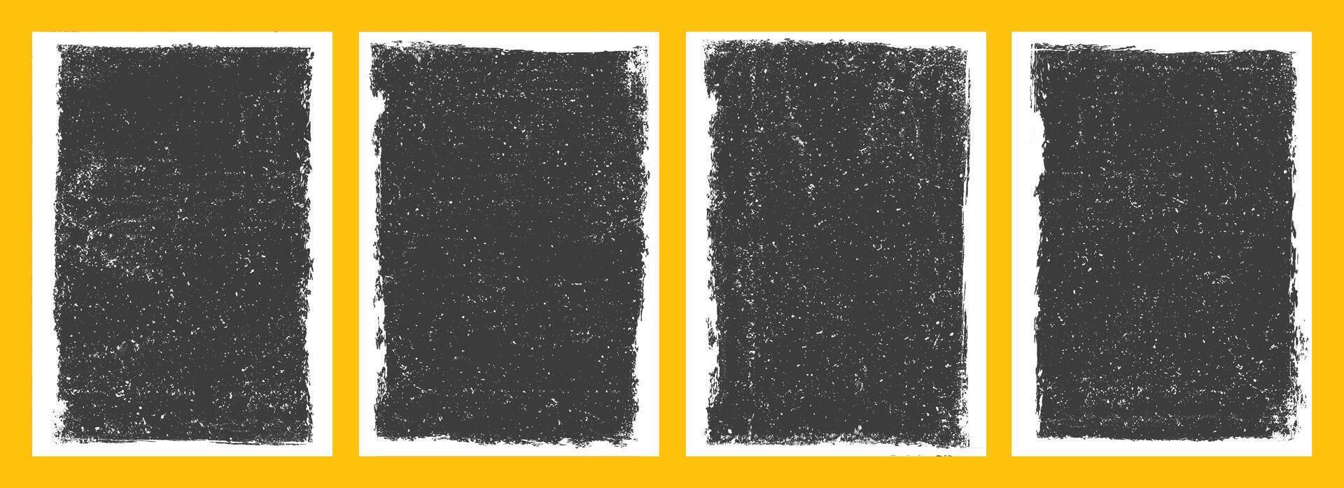 Set of white Grunge art frame design Brochure cover background vector