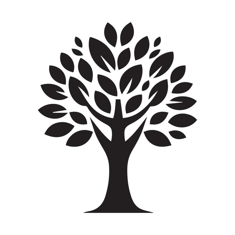 This is a simple, elegant, and stylized graphic of a tree, perfect for logos, website graphics, or social media posts. vector