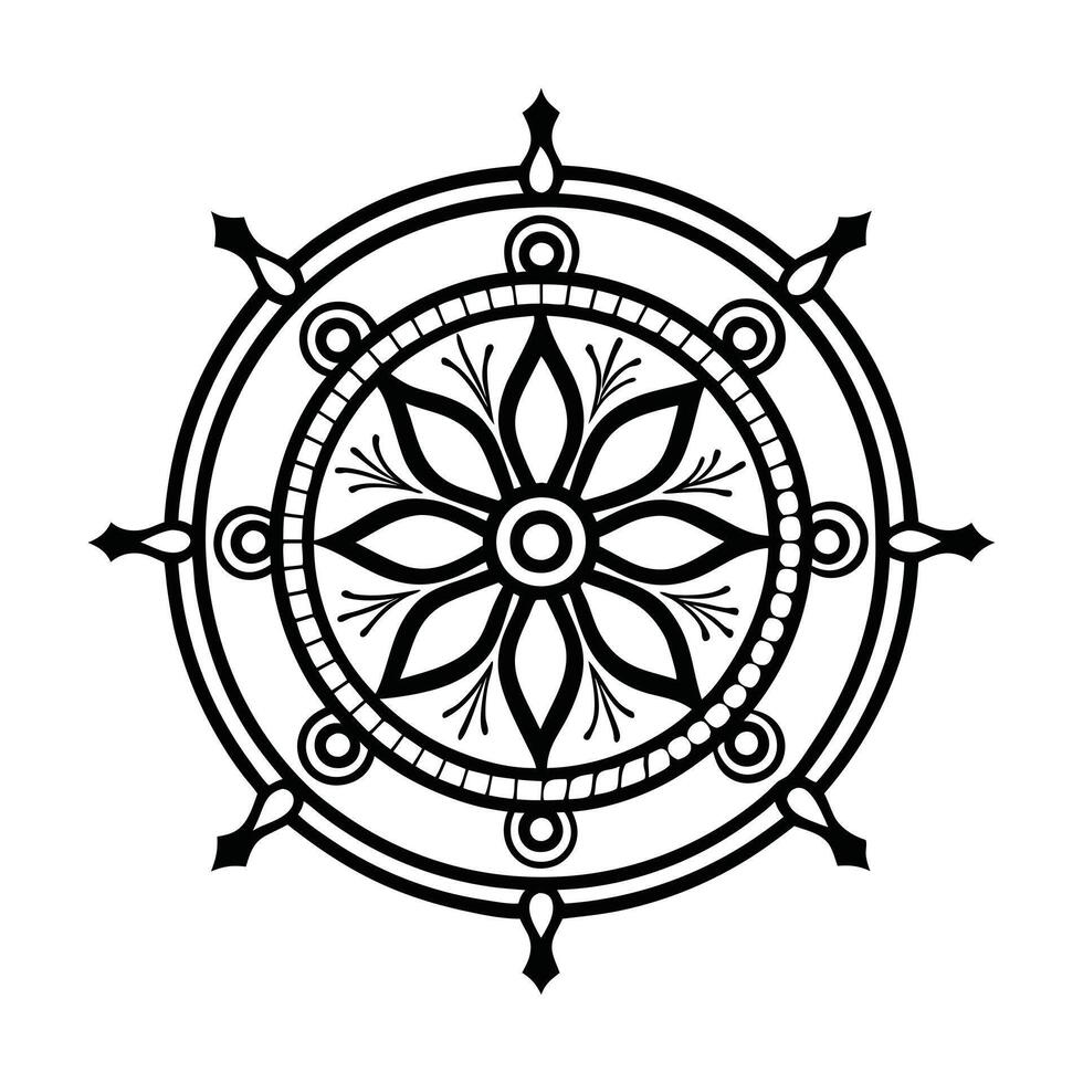 Zen tangle design mandala coloring book pages for adults vctor illustration vector