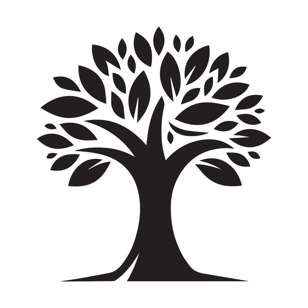A simple, stylized graphic of a tree, perfect for logos, icons, or design elements. vector