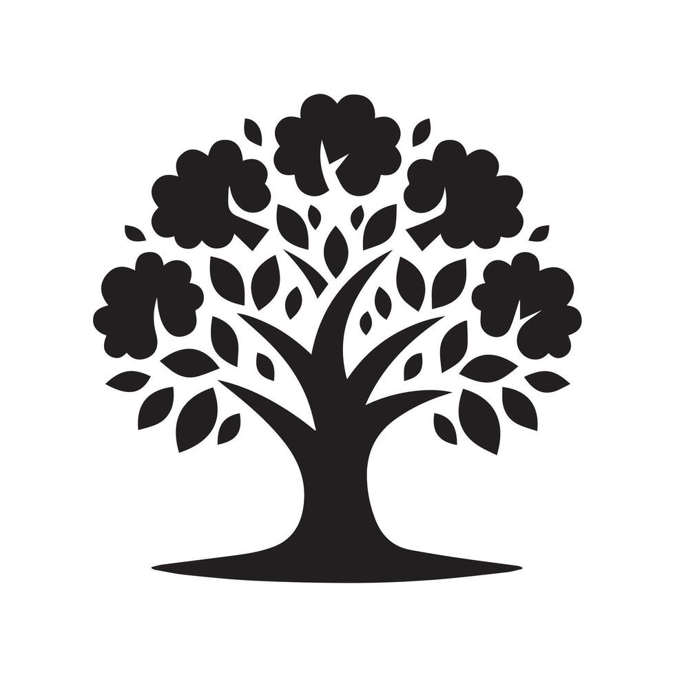 Stylized Tree Illustration for Nature-Themed Projects vector