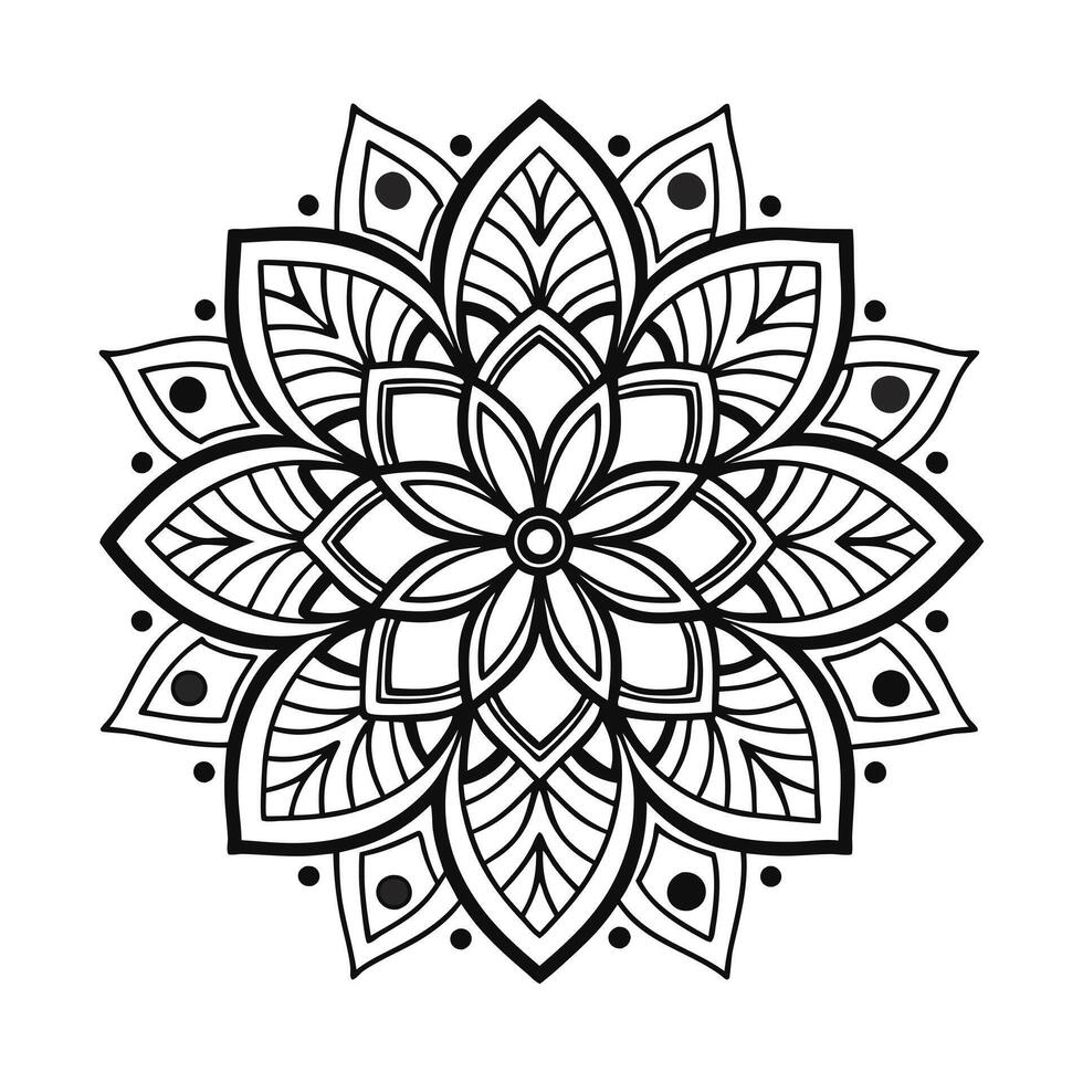 Simple Mandala with Rotate vector
