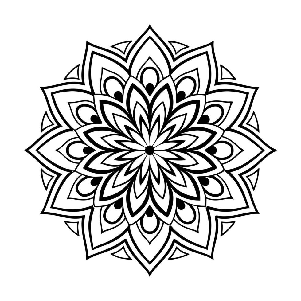 Photo Art Print Circular pattern in the form of a mandala vector