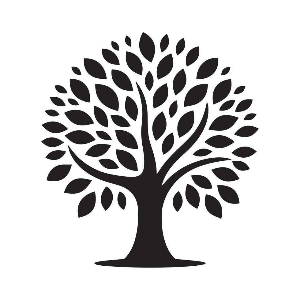 A stylized, symmetrical tree graphic, perfect for logos, branding, or design elements. vector