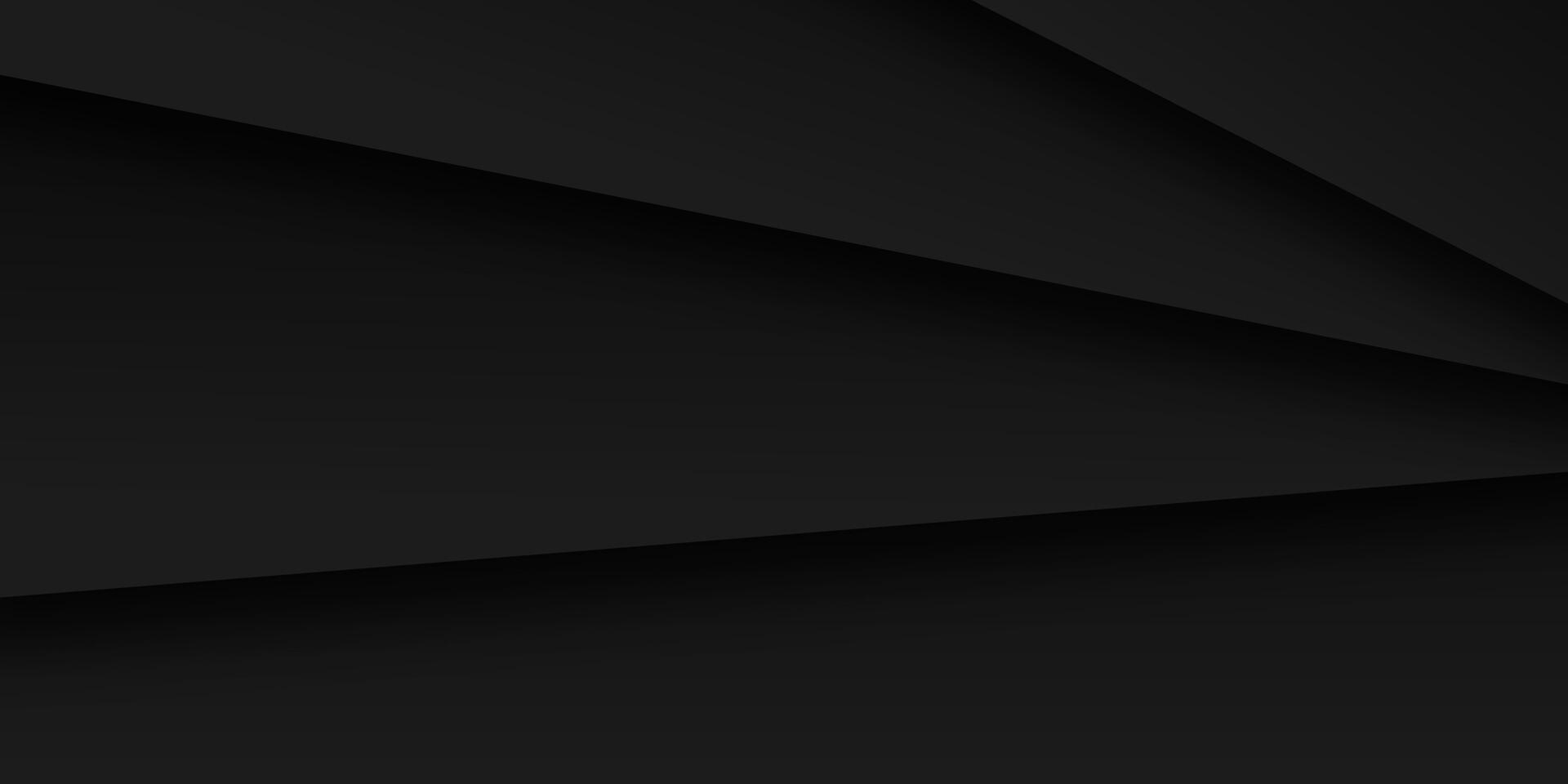 Abstract dark black papercut modern futuristic background vector