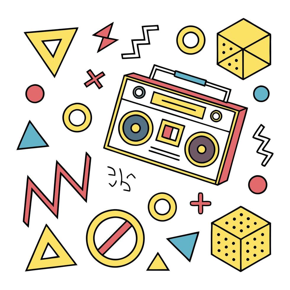 Elements For Design Geometric Colorful Shapes vector