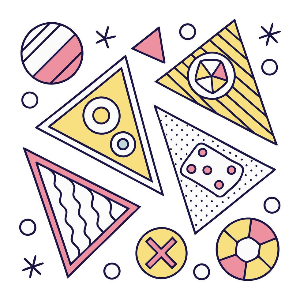 Elements For Design Geometric Colorful Shape Style vector