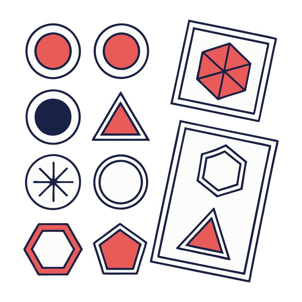 Elements For Design Geometric Colorful Shapes Styles vector