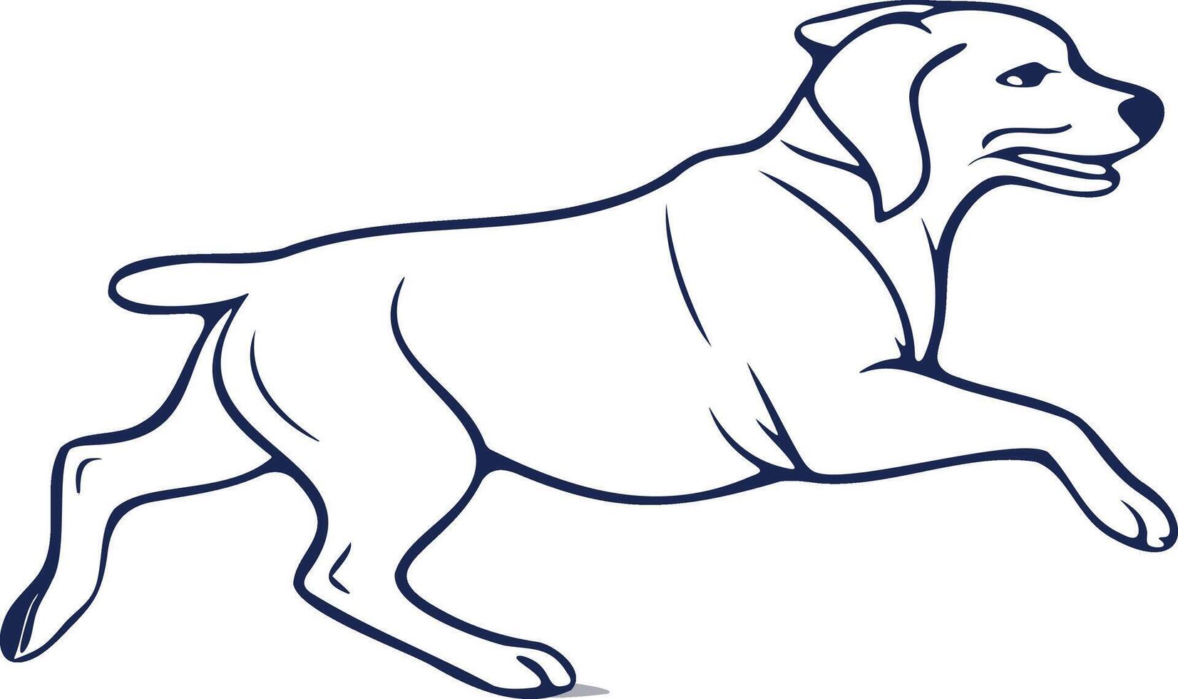 Minimalist Line Art Illustration of a Playful Running Dog in Motion Elegant Black and White Pet Sketch Modern Abstract Animal Drawing for Design and Branding vector