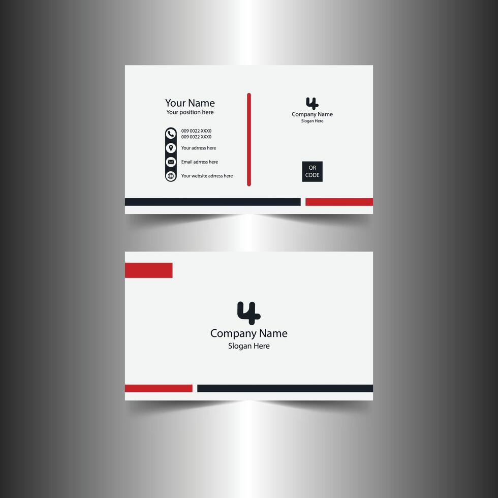 business card template design with white color vector