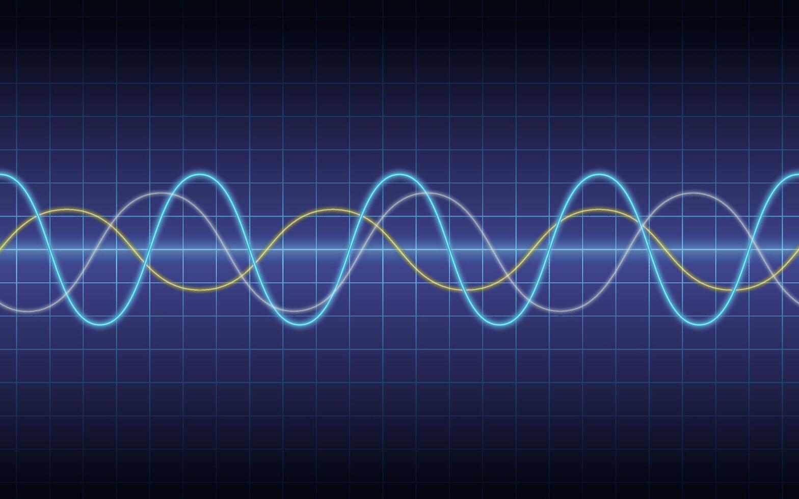 Seamless Waveform Background Illustration With Text Space. Horizontally Repeatable. vector