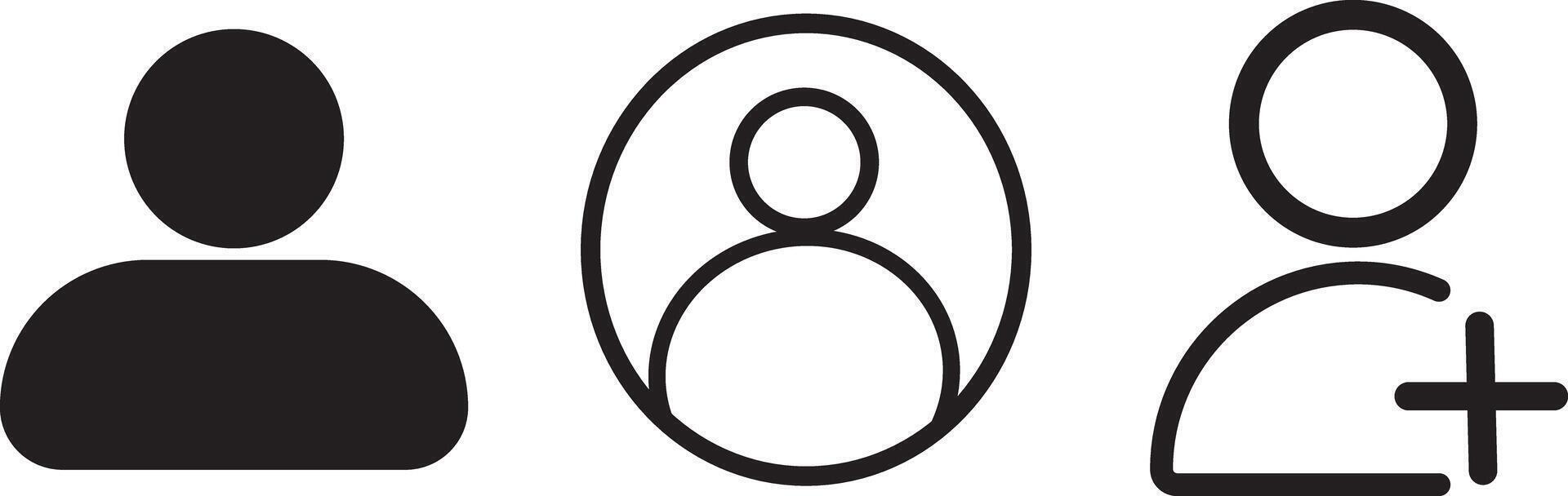 Two-tone version on black and white profile picture icon vector