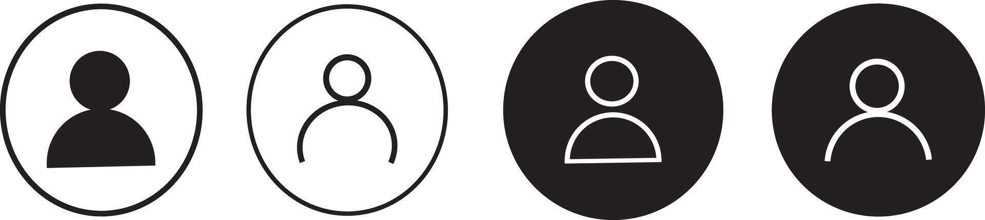 People icon set in trendy flat style, People Using Computers Icons vector