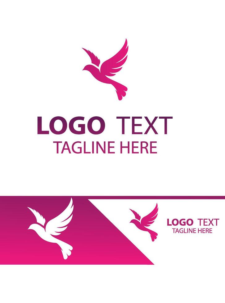 Albatross flying bird logo vector