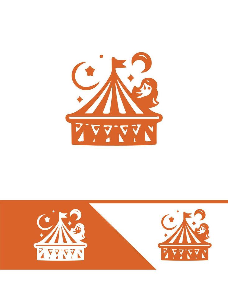 Fire Twirlers Funfire Circus logo vector