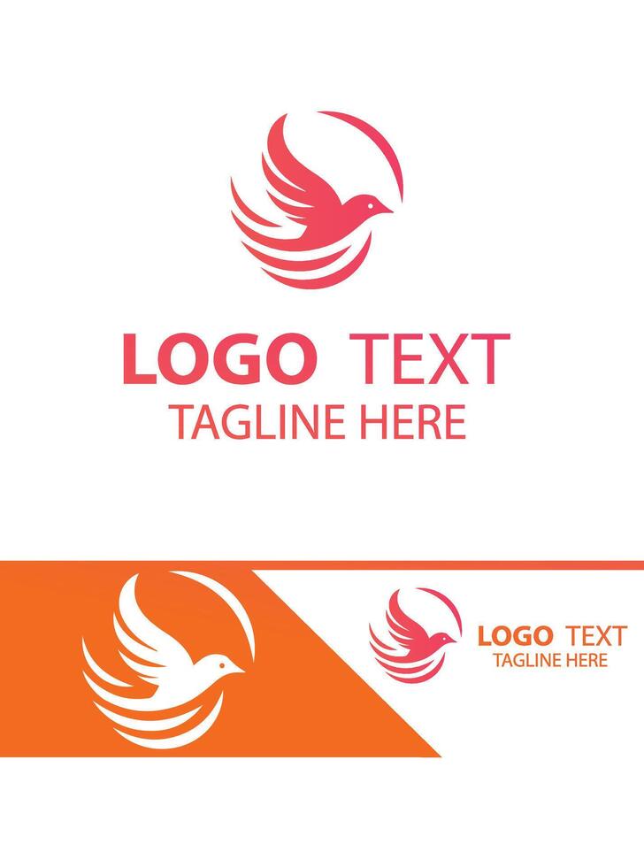 Soar Spirit flying bird logo vector