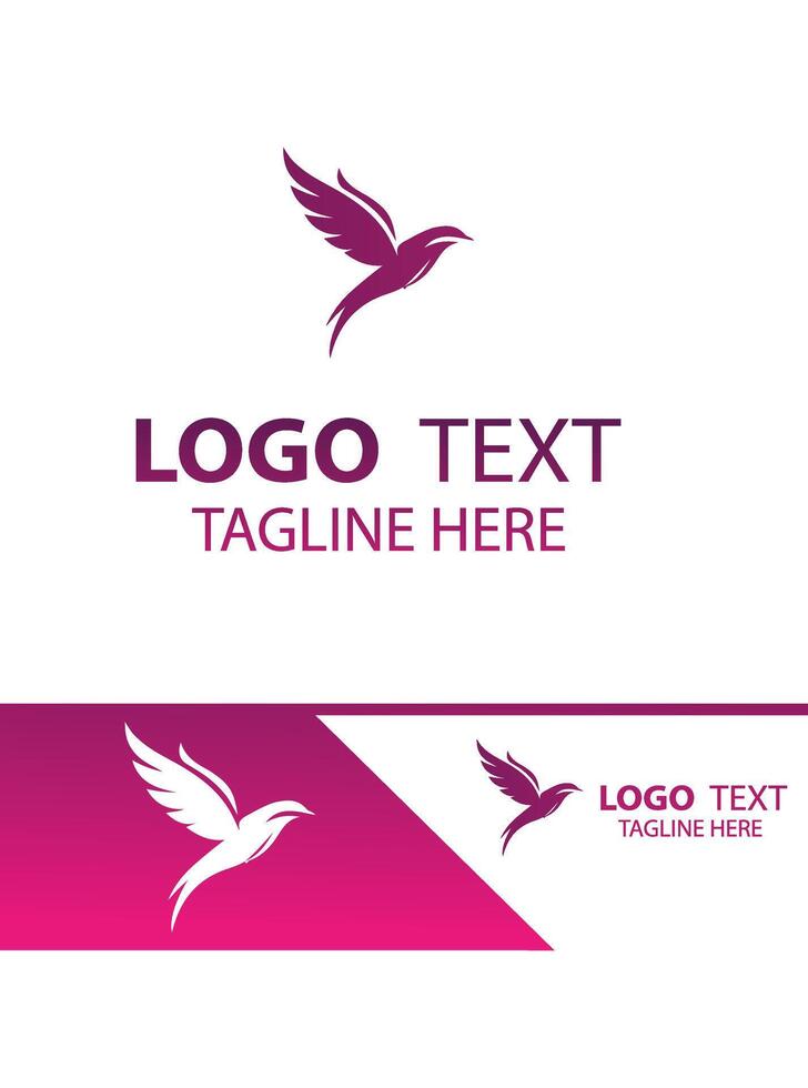 Noddies flying bird logo vector