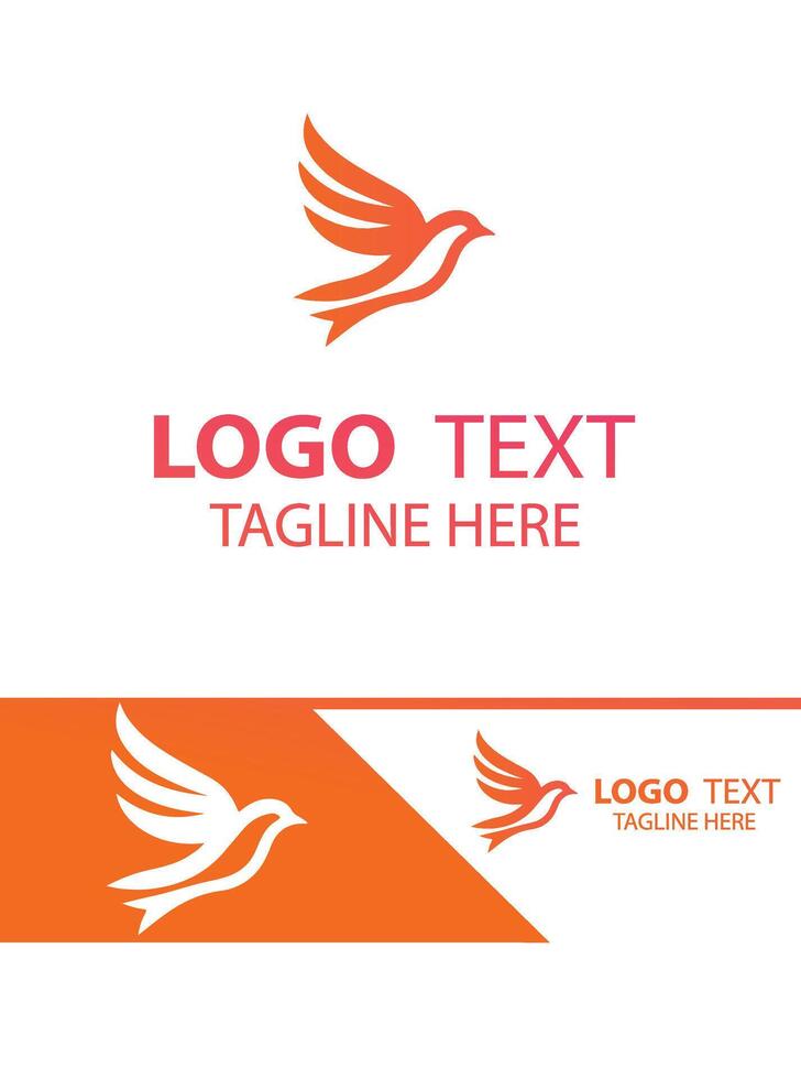 Sky Halo flying bird logo vector