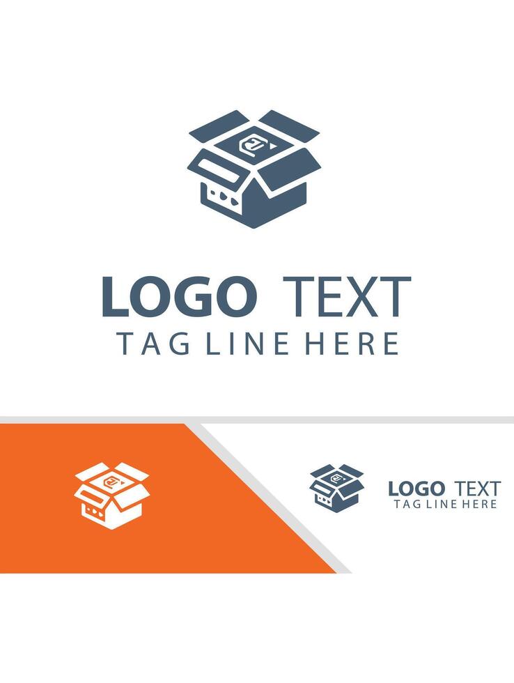 Box Wave Logo Design vector