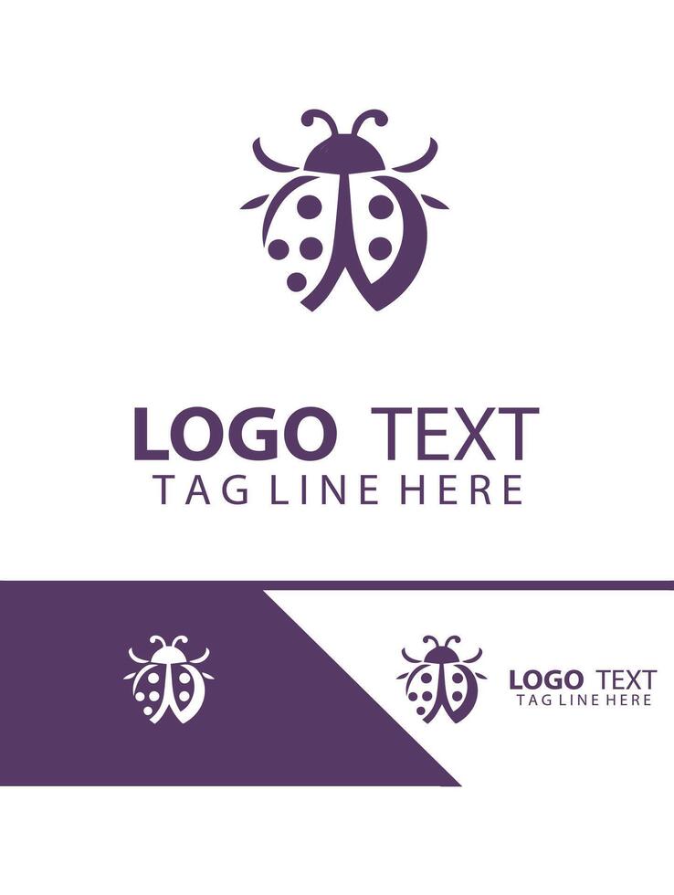 Glimmering Bug Ladybug logo vector