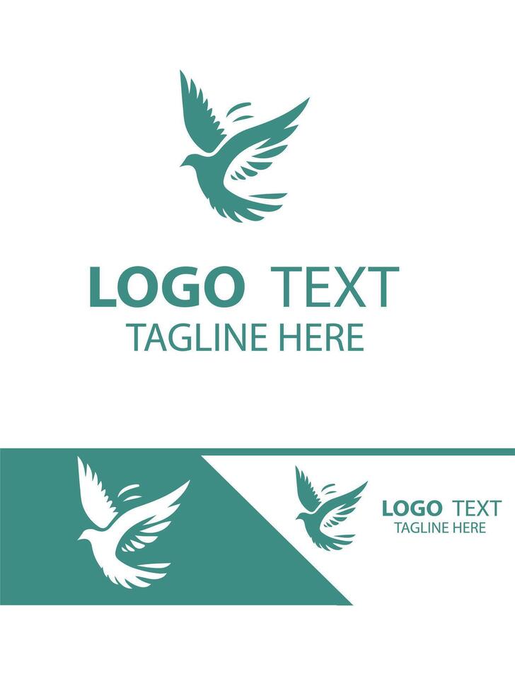 Harpy Eagle flying bird logo vector