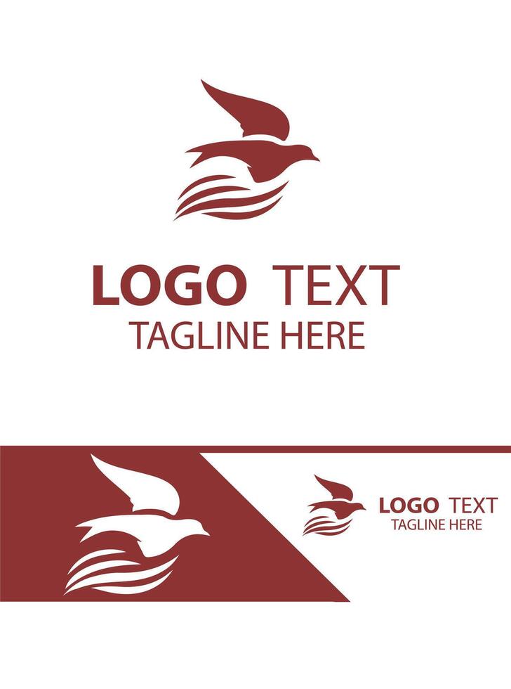 shouldered Kite flying bird logo vector