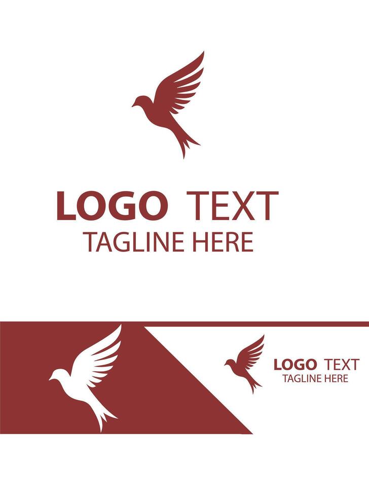 Pitta flying bird logo vector