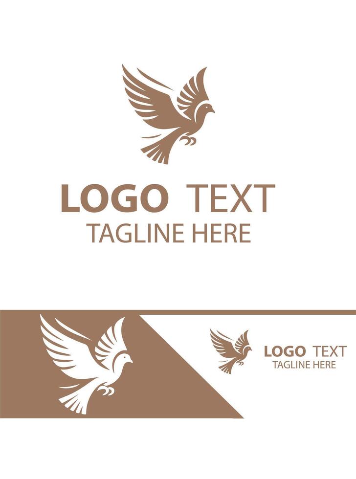 Glider Wings flying bird logo vector