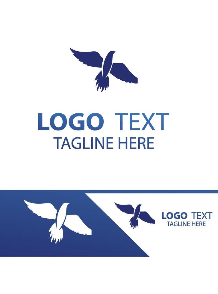 Wedge tail flying bird logo vector