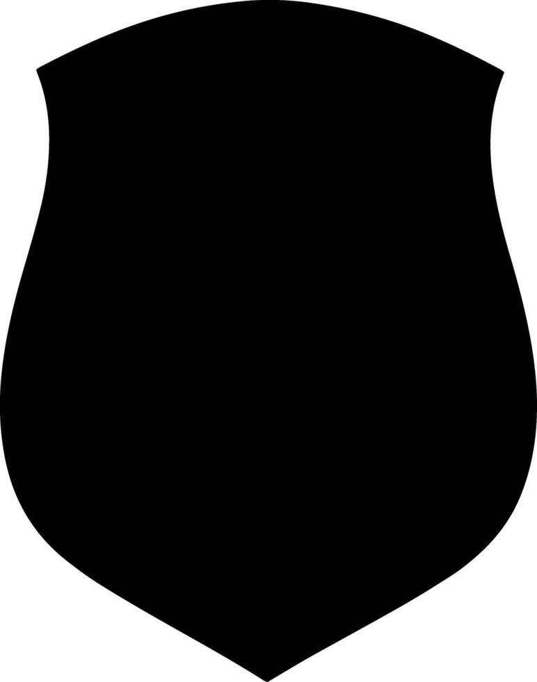Shield black icon Stencil safety sign vector
