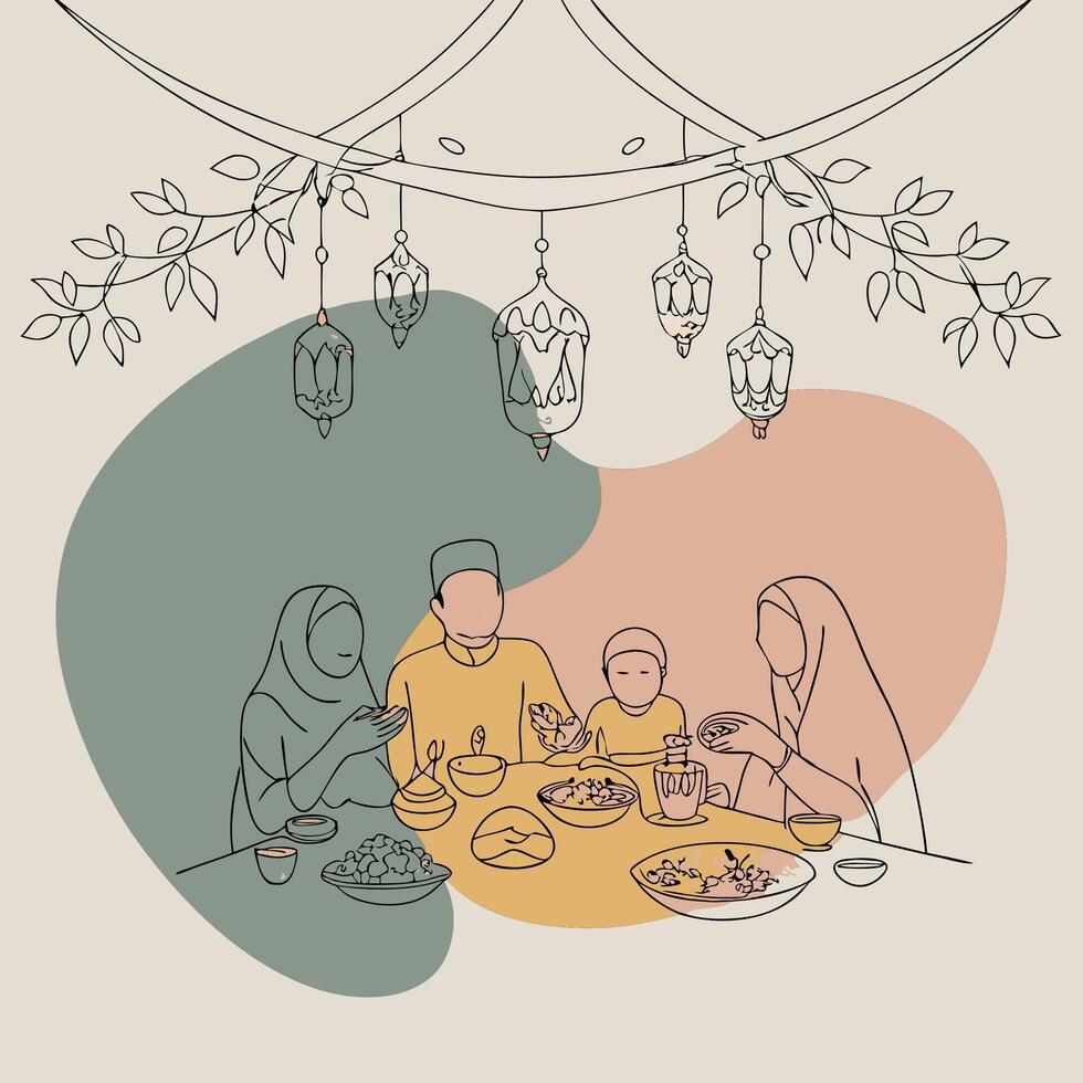 Ramadan Flat Ramadan illustration vector