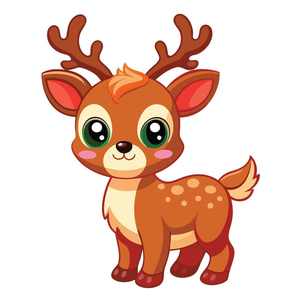 Animal illustration cute little deer vector