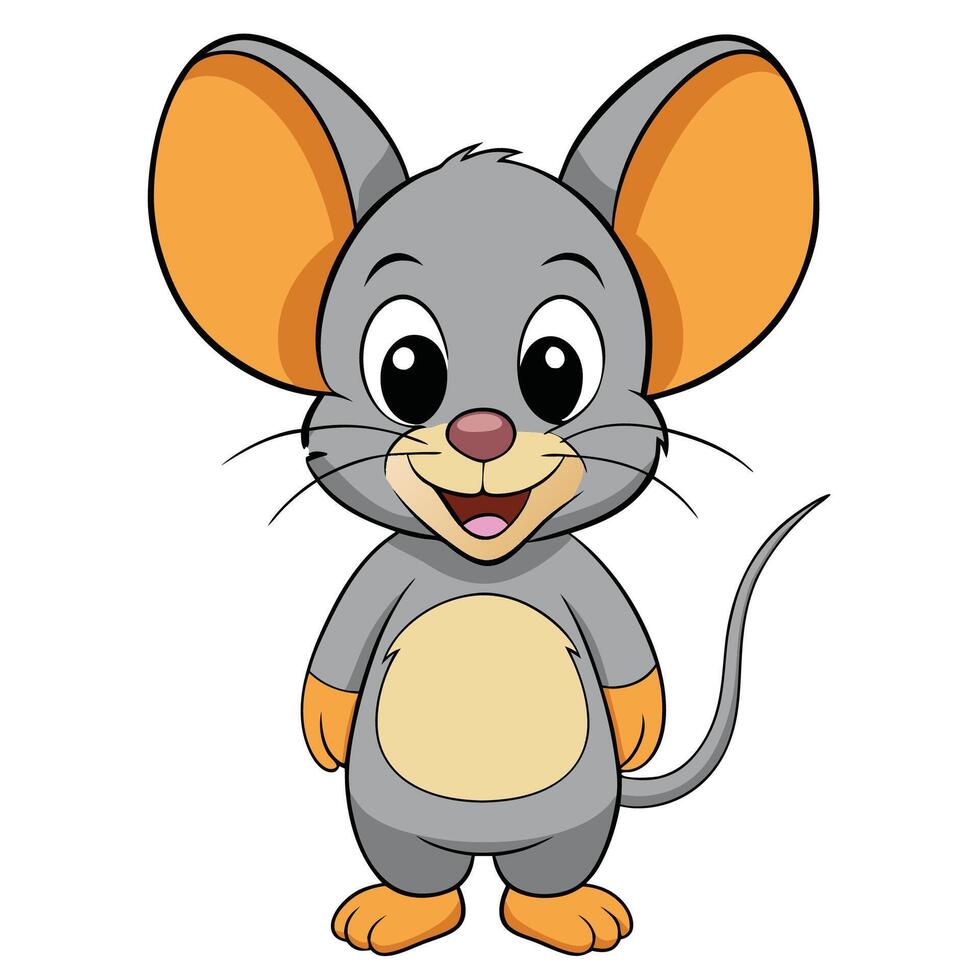 Cute baby mouse design vector