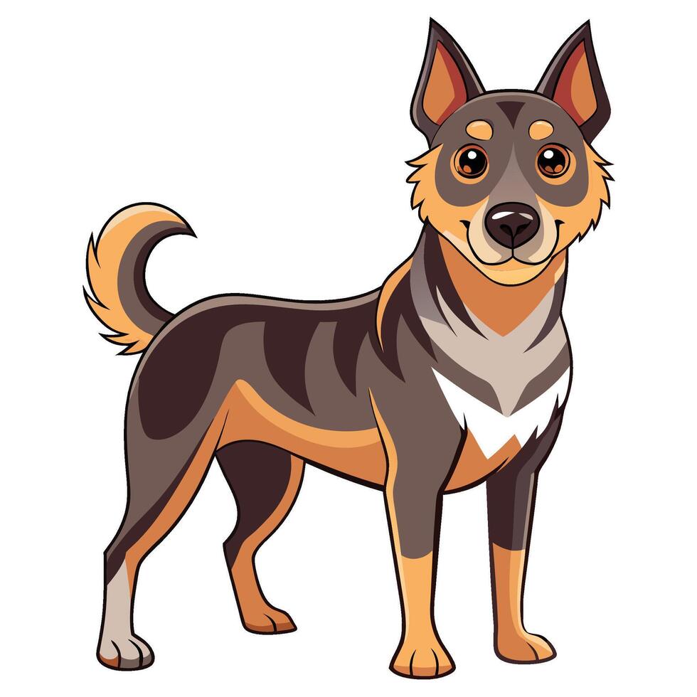 A cute dog character vector