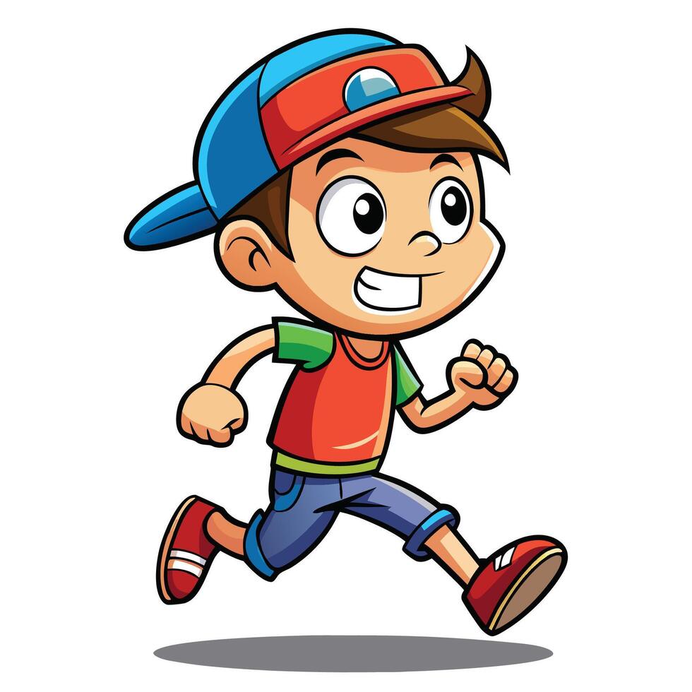 A boy with angry face cartoon character vector