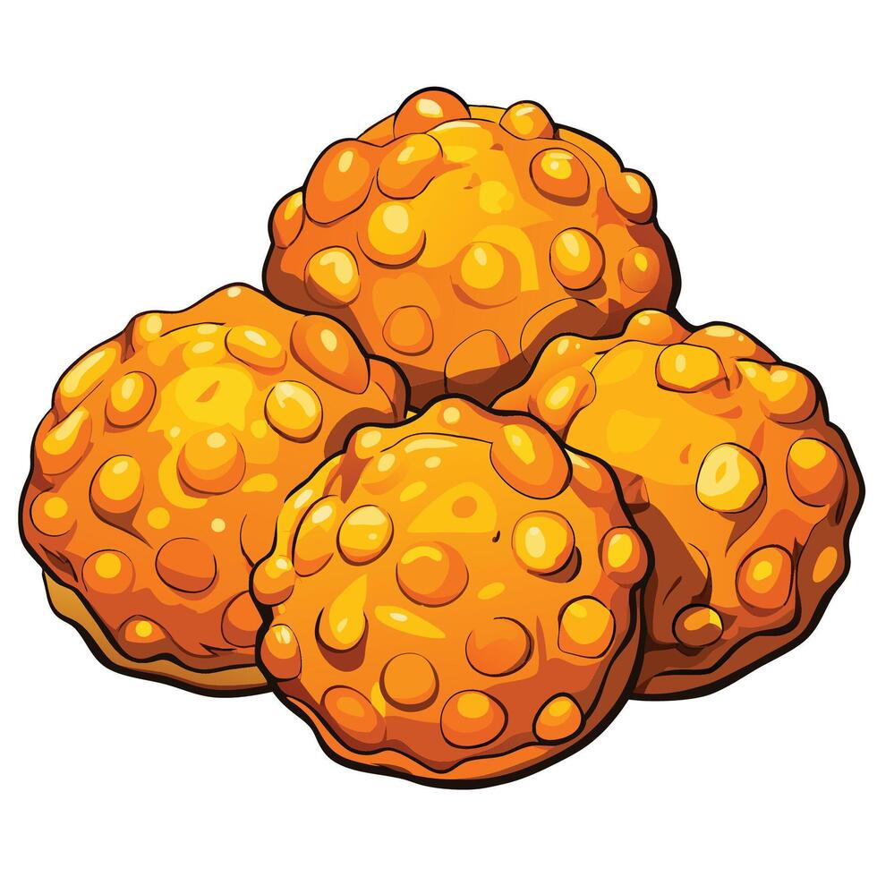 Hand drawn delicious cheeseball illustration vector