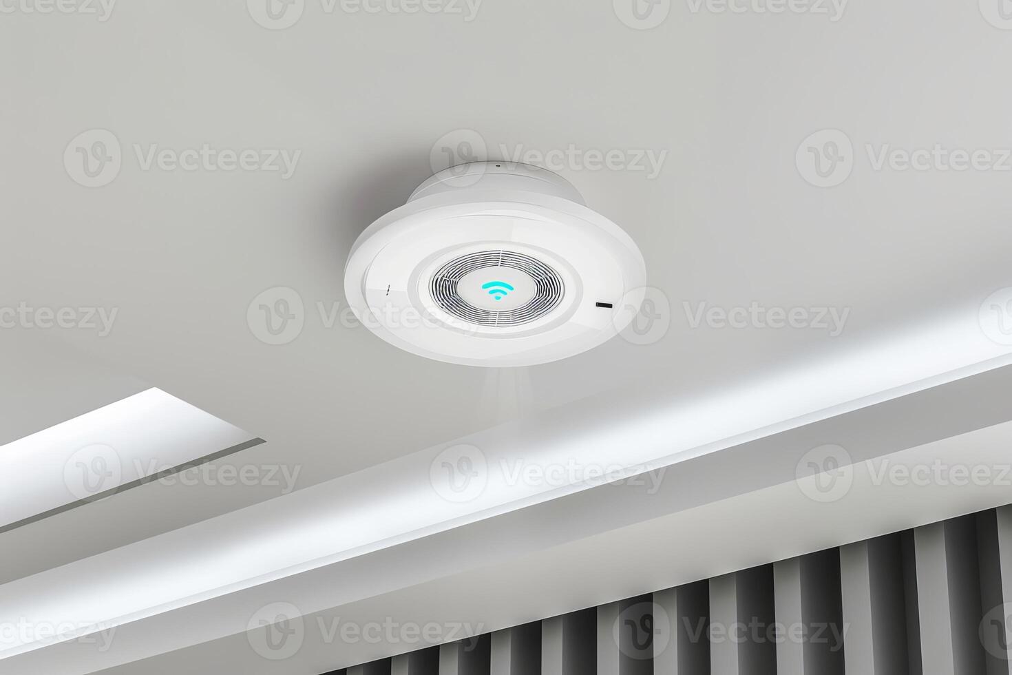 Modern smart ceiling wi-fi device for home automation and connectivity photo