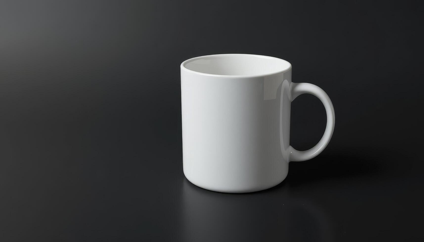 A Simple White Mug on a Dark Background, Minimalist Product Photography for Branding and Design Projects photo