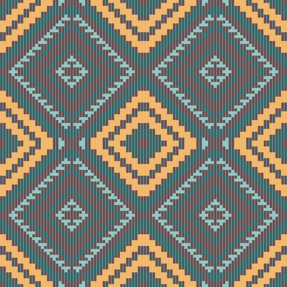 Fabric Texture Traditional Indian Melodic Patternfolk Embroidery, Aztec Geometric Ornament Print. Design for Carpet, Wallpaper, Clothing, Wrapping, Fabric vector
