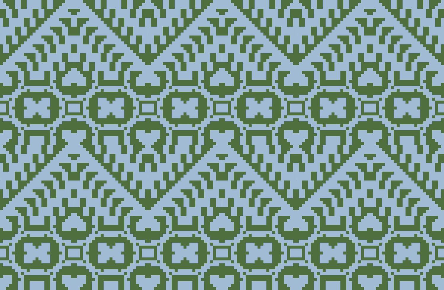 Pixel Art Abstract Traditional Blouse Patternfolk Embroidery, Aztec Geometric Ornament Print. Design for Carpet, Wallpaper, Clothing, Wrapping, Fabric vector