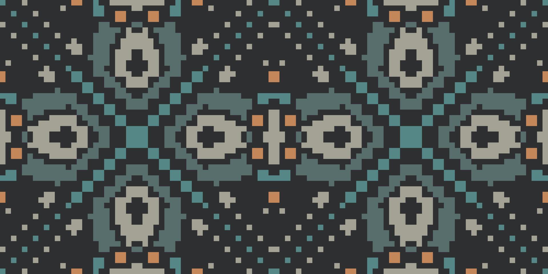 Abstract Ethnic Ikat Print Patternfolk Embroidery, Aztec Geometric Ornament Print. Design for Carpet, Wallpaper, Clothing, Wrapping, Fabric vector