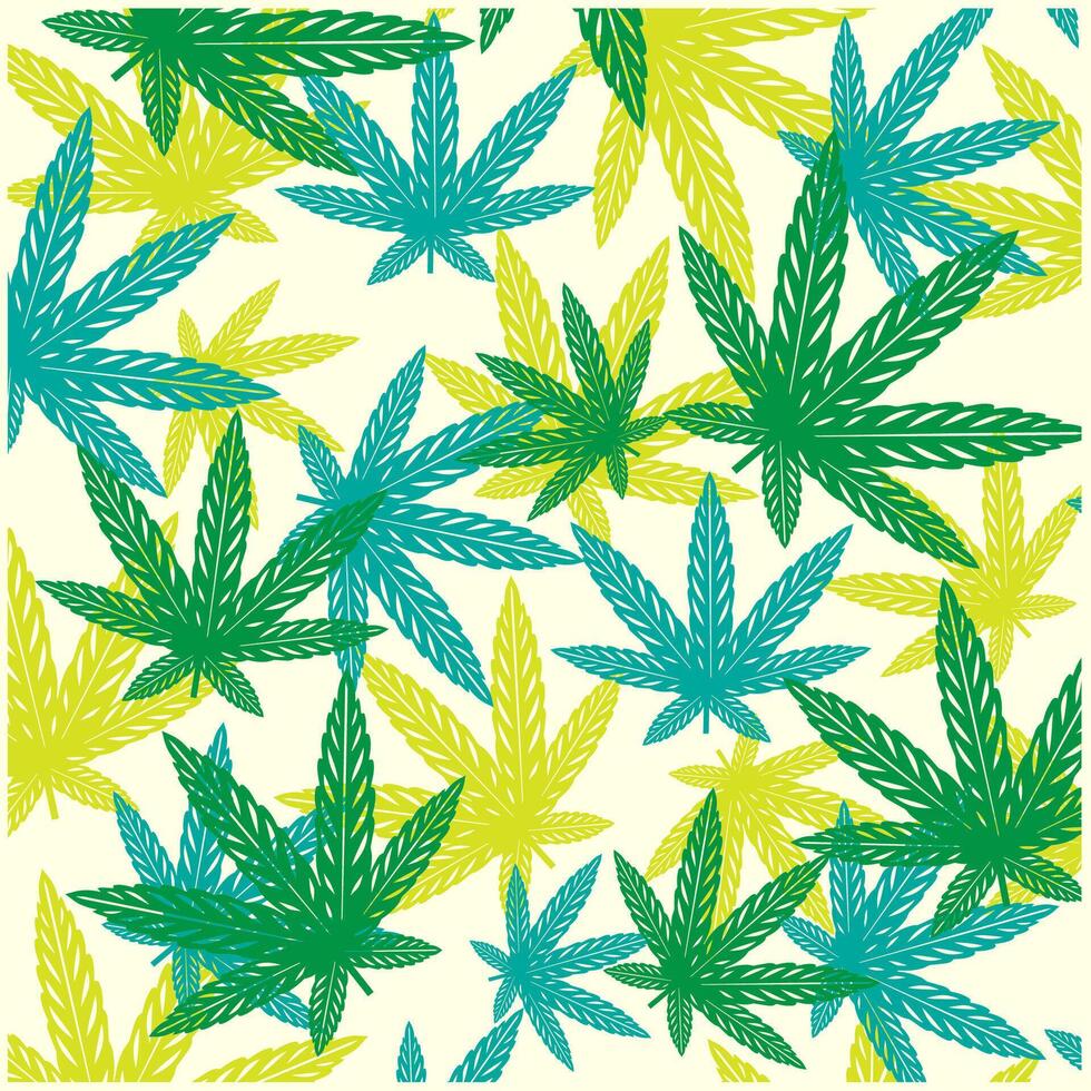 cannabis leaf pattern background design graphic illustration vector