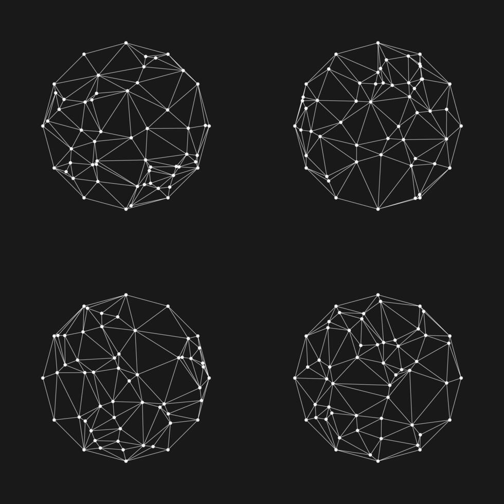 Abstract futuristic polygonal modern design elements vector