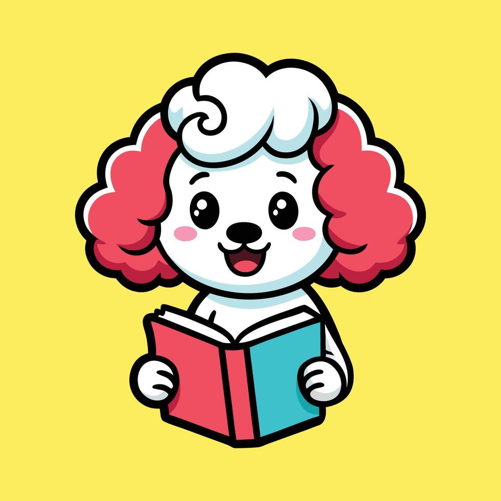 Poodle Paw some Book Journey vector