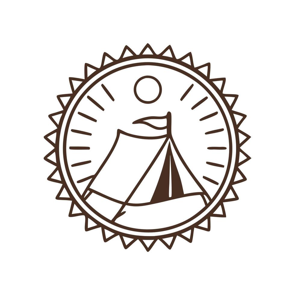 camping tent Moon Designs vector