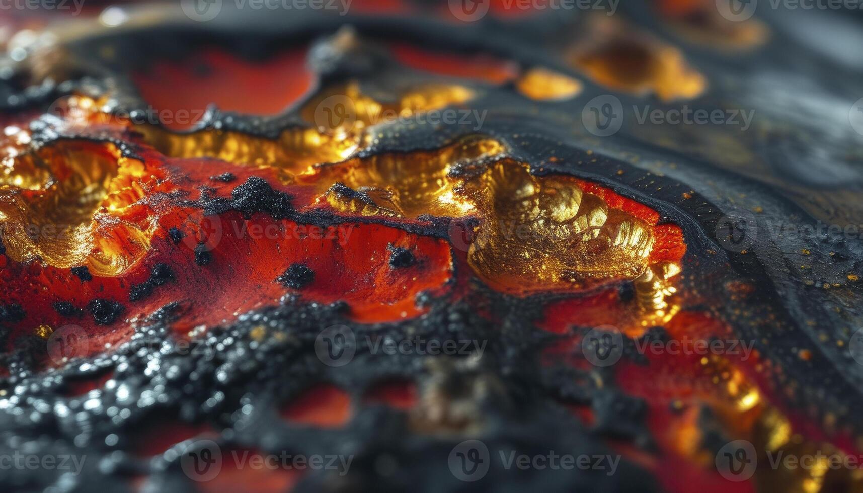 Extreme Macro Shot Showcasing Vibrant Colors and Textures Within a Mineral Formation in Natural Light photo